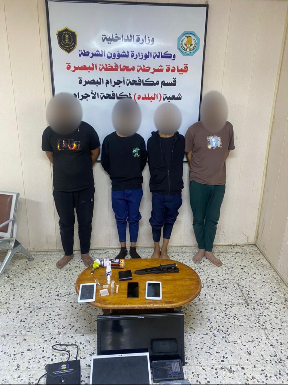 شرطة البصرة تطيح بعصابة متورطة بسرقة شركة ودور سكنية