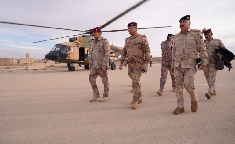 رئيس أركان الجيش الفريق أول قوات خاصة الركن عبد الأمير رشيد يارالله يصل إلى قضاء القائم