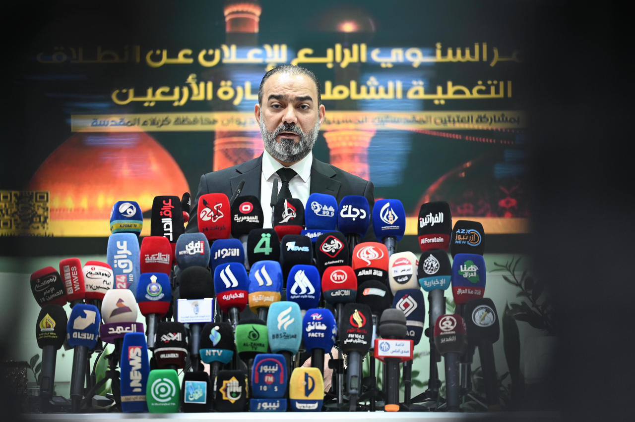 من الصحن الحسيني الشريف هيأة الإعلام والاتصالات تعرض خطتها الشاملة لزيارة الأربعين